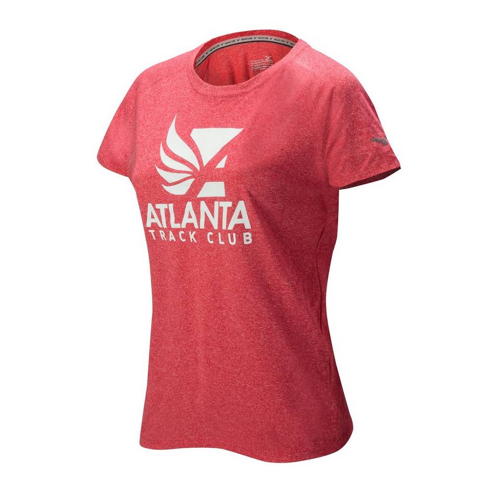 Mizuno Women's Atlanta Track Club Inspire 2.0 Running T-Shirts Red (450016-CLM)